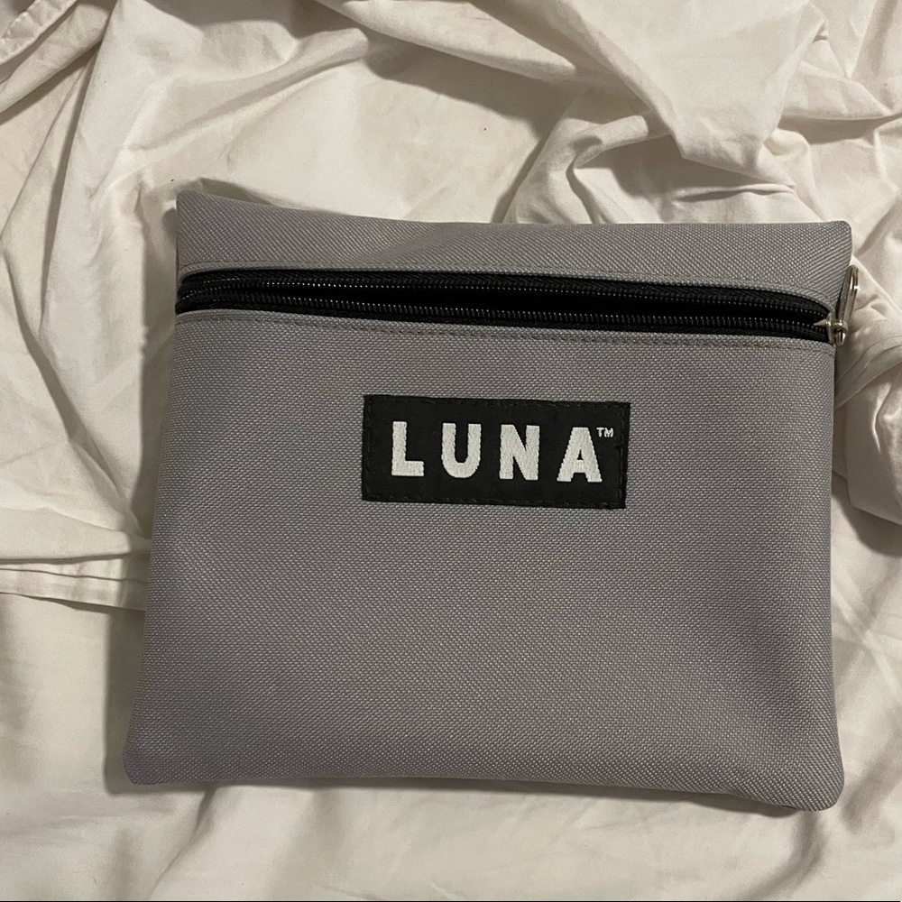 NWOT grey Luna zipper pouch